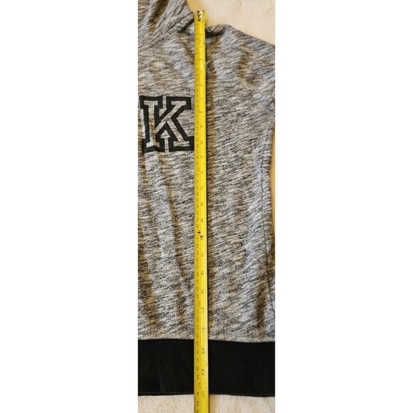 Pink Victorias Secret Spellout Gray Logo Pullover Cowl Neck Sweatshirt Size Med - Picture 8 of 9